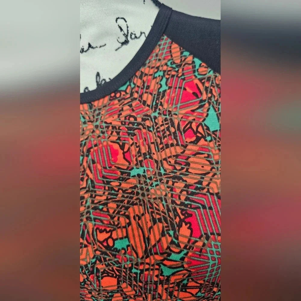 LuLaRoe Women's Randy 3/4 Raglan Sleeve T-Shirt SZ XS Soft Stretch Fall Color - Picture 2 of 10